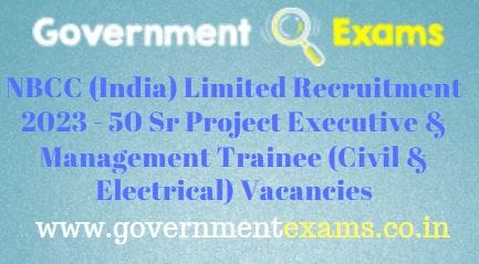 NBCC India Sr Project Executive MT Recruitment 2023