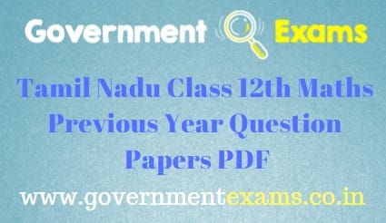 12th Maths Question Paper Tamil Nadu