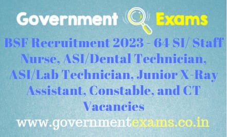 BSF Para-Medical Staff Recruitment 2023