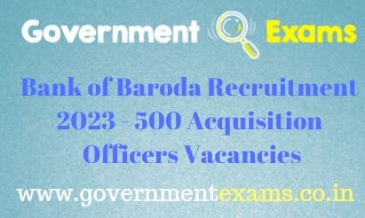 Bank of Baroda Acquisition Officers Recruitment 2023