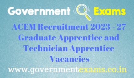 DRDO ACEM Graduate Technician Apprentice Recruitment 2023