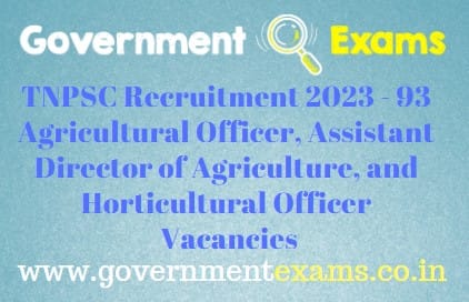 TNPSC Agricultural Horticultural Officer Recruitment 2023