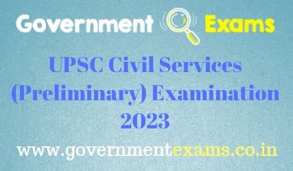 UPSC Civil Services Preliminary Examination 2023