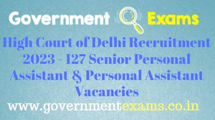 Delhi High Court Personal Assistant Recruitment 2023