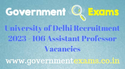 Delhi University Assistant Professor Recruitment 2023