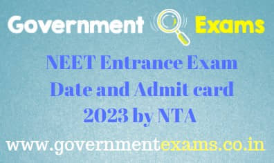 NEET Entrance Exam Date 2023