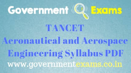 TANCET Aeronautical Engineering Syllabus PDF