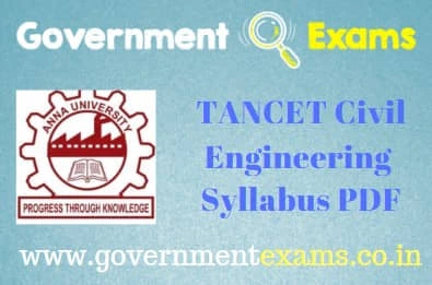 TANCET Civil Engineering Syllabus PDF