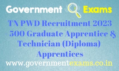 TN PWD Apprentice Recruitment 2023