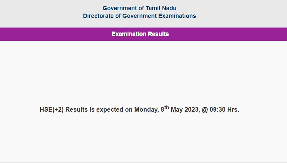 12th Result Date 2023 Tamil Nadu