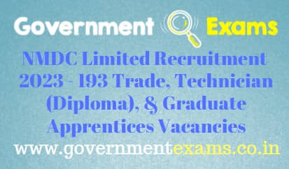 NMDC Limited Apprentice Recruitment 2023