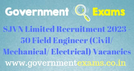 SJVN Limited Field Engineer Recruitment 2023