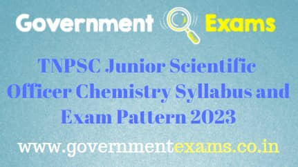 TNPSC JSO Chemistry Syllabus 2023