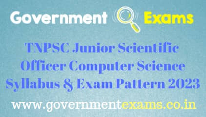 TNPSC JSO Computer Science Syllabus 2023