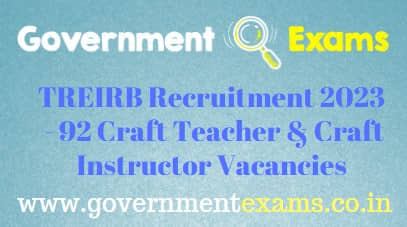 TREIRB Craft Teacher Recruitment 2023