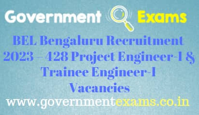 BEL Bengaluru Project Trainee Engineer Recruitment 2023