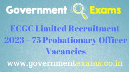 ECGC Ltd Probationary Officers Recruitment 2023