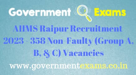AIIMS Raipur Non-Faulty Recruitment 2023