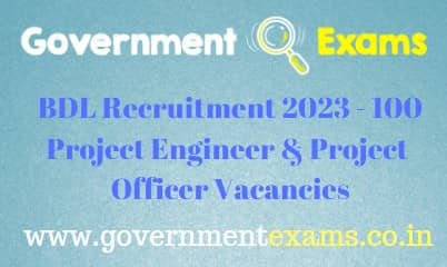BDL Project Engineer Officer Recruitment 2023