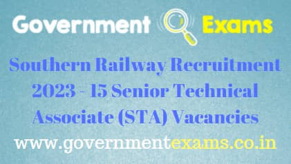 Southern Railway STA Recruitment 2023