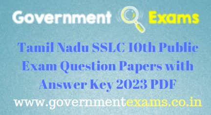 TN 10th Public Exam Question Paper 2023