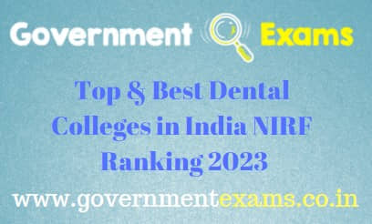 Top Dental Colleges in India 2023 NIRF Ranking