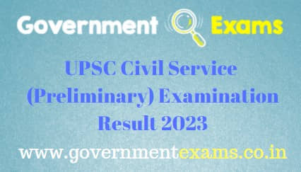 UPSC Preliminary Exam Result 2023