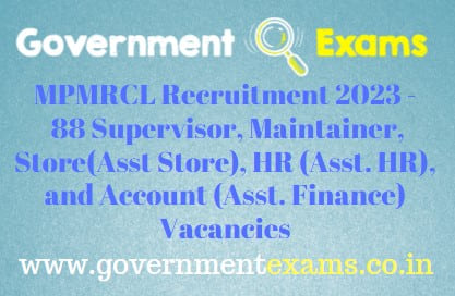 MPMRCL Supervisor Maintainer Recruitment 2023