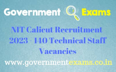 NIT Calicut Technical Staff Recruitment 2023