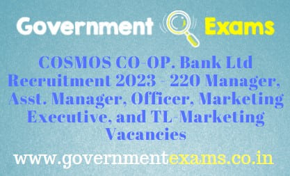 COSMOS Bank Recruitment 2023