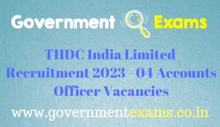 THDCIL Accounts Officer Recruitment 2023