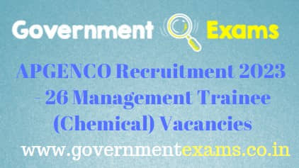 APGENCO Management Trainee Recruitment 2023