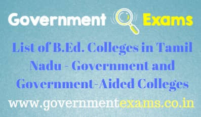 Tamilnadu Government B.Ed Colleges List