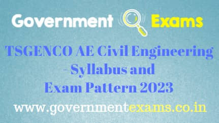 TSGENCO AE Civil Syllabus 2023