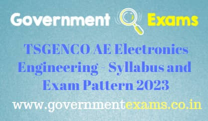 TSGENCO AE Electronics Syllabus 2023