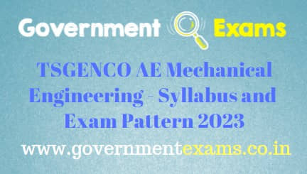 TSGENCO AE Mechanical Syllabus 2023