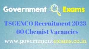 TSGENCO Chemist Recruitment 2023 - Government Exams