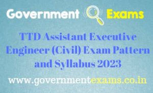 TTD AEE Civil Syllabus 2023 - Government Exams