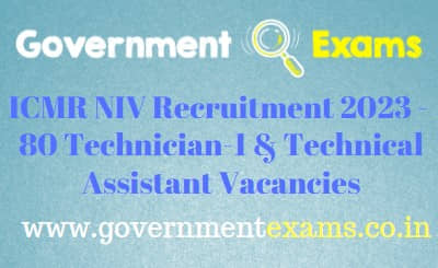 ICMR NIV Technician Technical Assistant Recruitment 2023