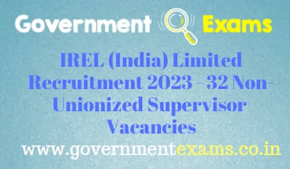 IREL Ltd Non-Unionized Supervisor Recruitment 2023