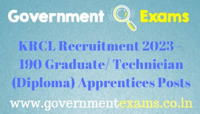 KRCL Trainee Apprentice Recruitment 2023