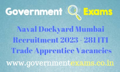 Naval Dockyard ITI Trade Apprentice Recruitment 2023