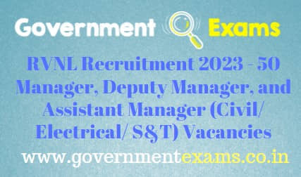 RVNL Manager Recruitment 2023