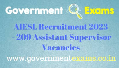 AIESL Assistant Supervisor Recruitment 2023