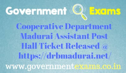 DRB Madurai Assistant Hall Ticket 2023