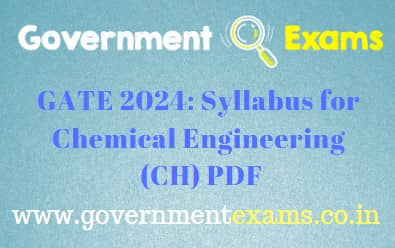 GATE Chemical Engineering Syllabus 2024