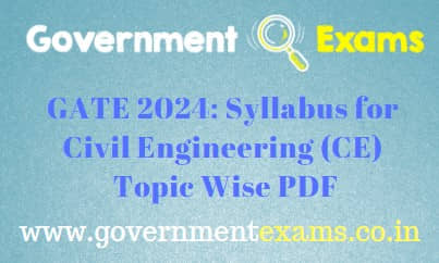 GATE Civil Engineering Syllabus 2024