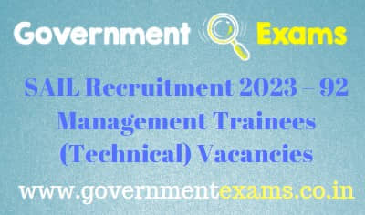SAIL Management Trainee Recruitment 2023