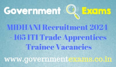 MIDHANI ITI Trade Apprentice Recruitment 2024