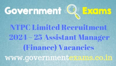 NTPC Assistant Manager Finance Recruitment 2024